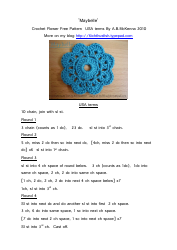 Document preview: Crochet Flower Pattern