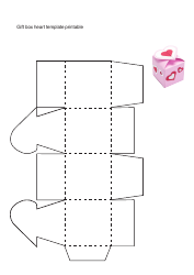 Document preview: Gift Box Heart Template