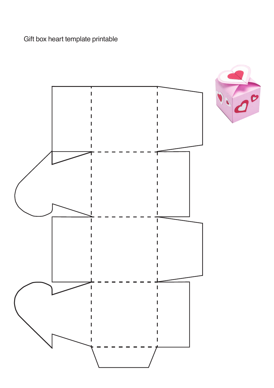Gift Box Heart Template Image Preview