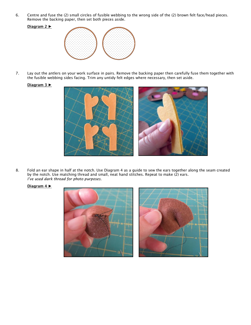 Tiny Little Reindeer Ornament Templates - the Red Boot Quilt Company, Page 5
