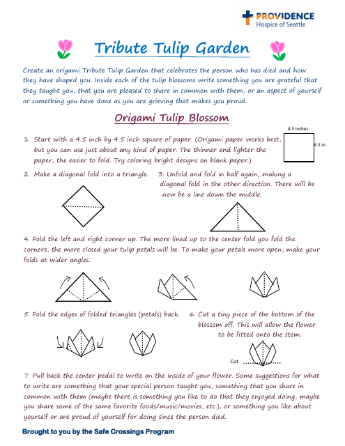 Origami Paper Tulip