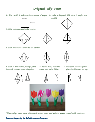 Origami Paper Tulip, Page 2