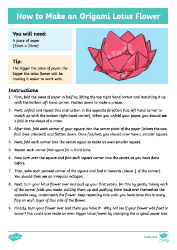 Document preview: Origami Lotus Flower Guide