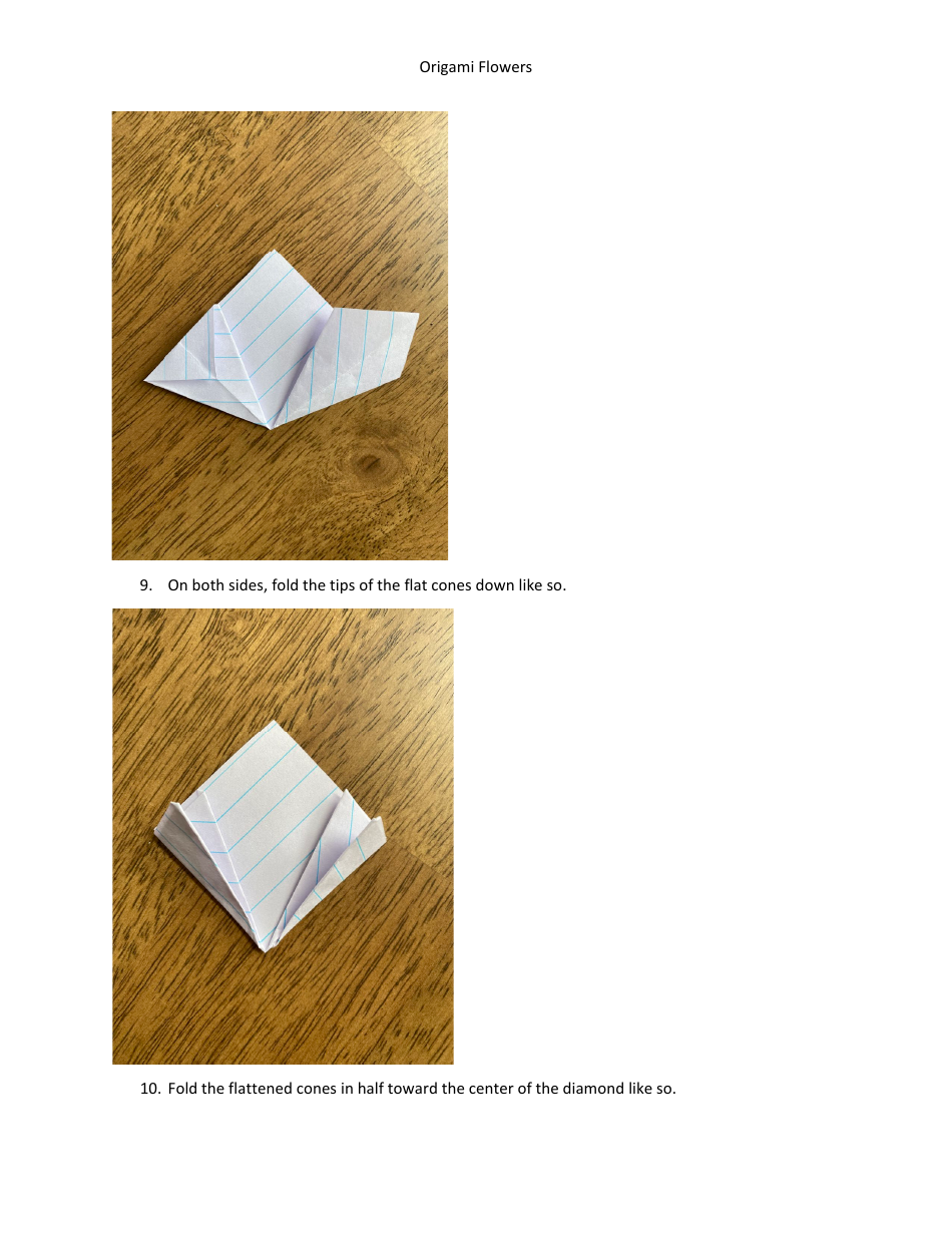 Origami Paper Flower, Page 5