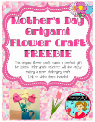 Mother&#039;s Day Origami Flower Folding Pattern - J.m. Herrmann