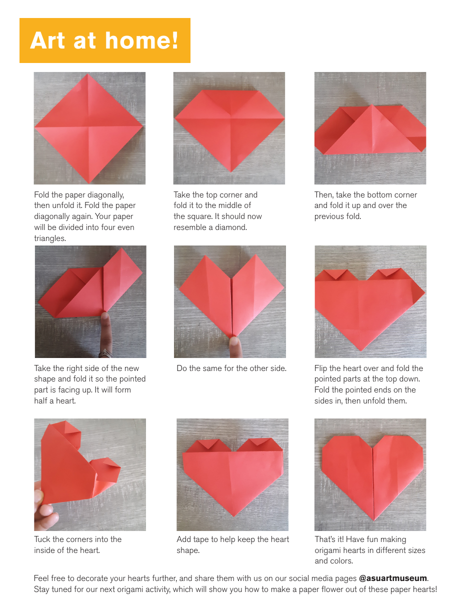 Origami Paper Hearts Download Printable Pdf Templateroller