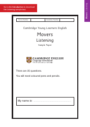 Cambridge English Sample Papers - Movers, Page 3