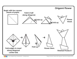 Document preview: Origami Paper Flower Templates