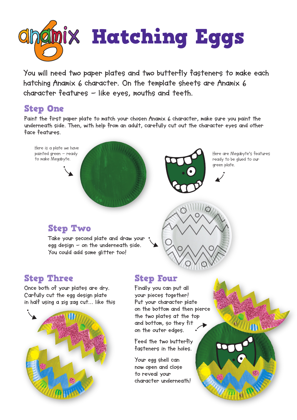 Monster Paper Plate Templates - Anamix 6