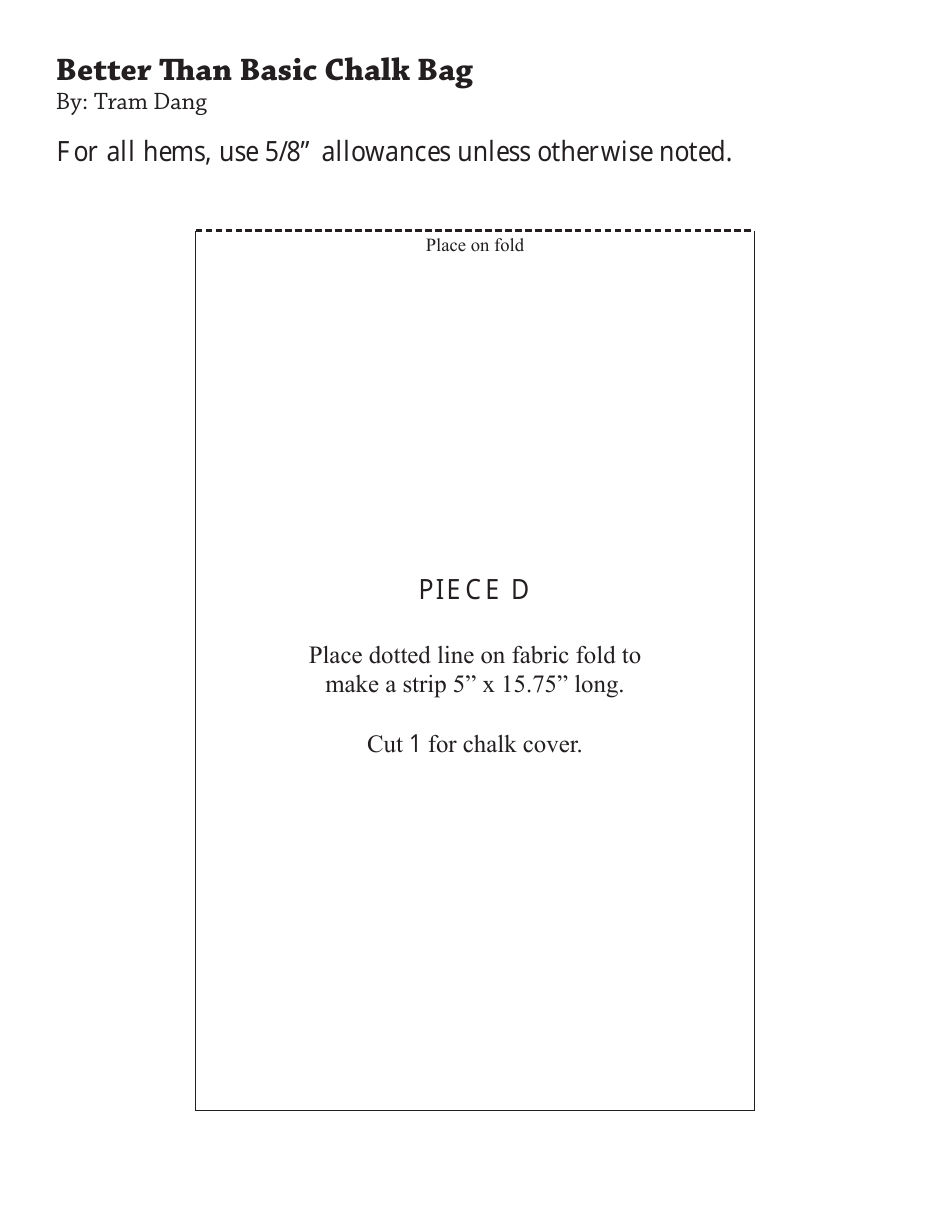 Chalk Bag Templates, Page 5