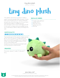 Tiny Dino Plush Sewing Templates - Choly Knight, Page 2