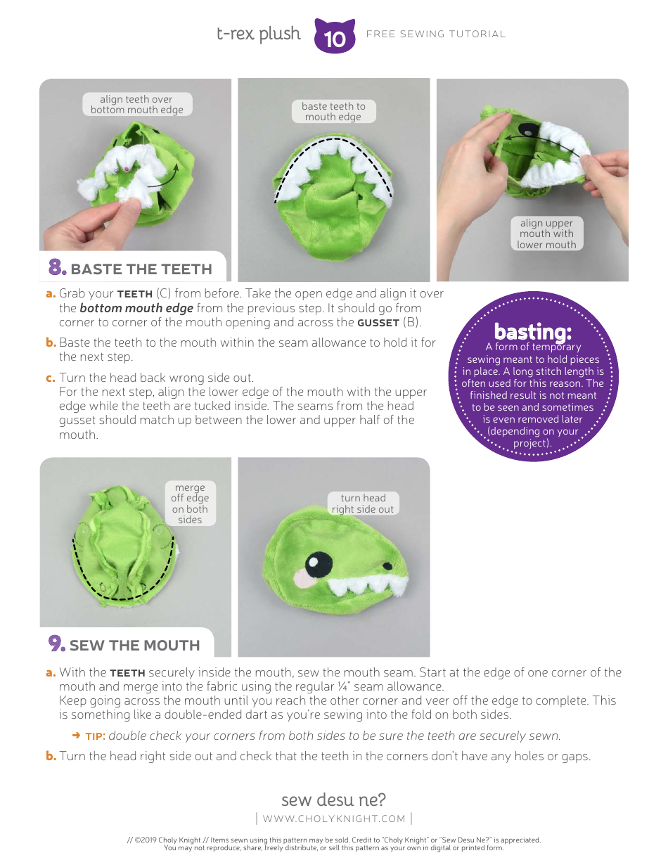 T-Rex Plush Templates - Choly Knight, Page 10