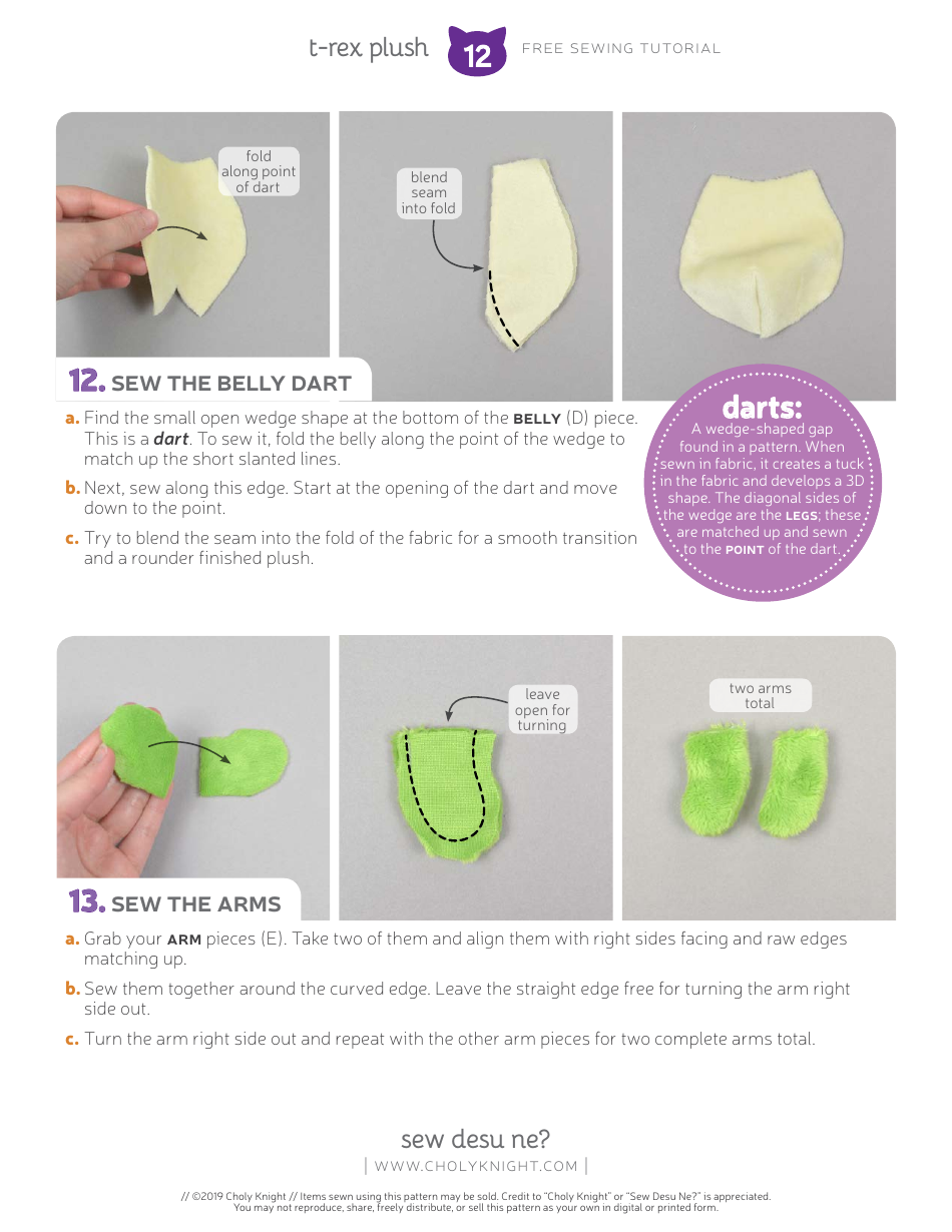 T-Rex Plush Templates - Choly Knight, Page 12