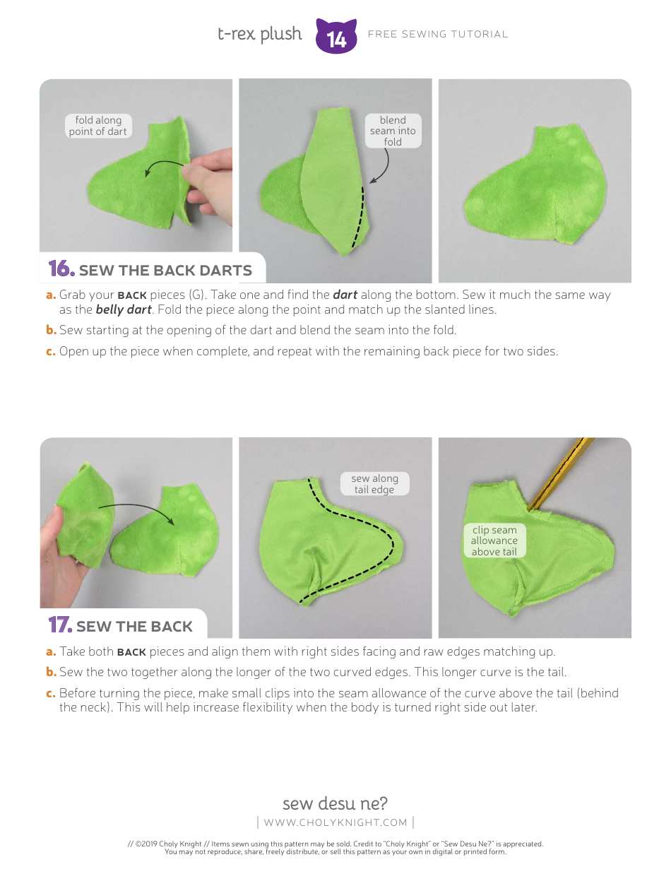 T-Rex Plush Templates - Choly Knight, Page 14