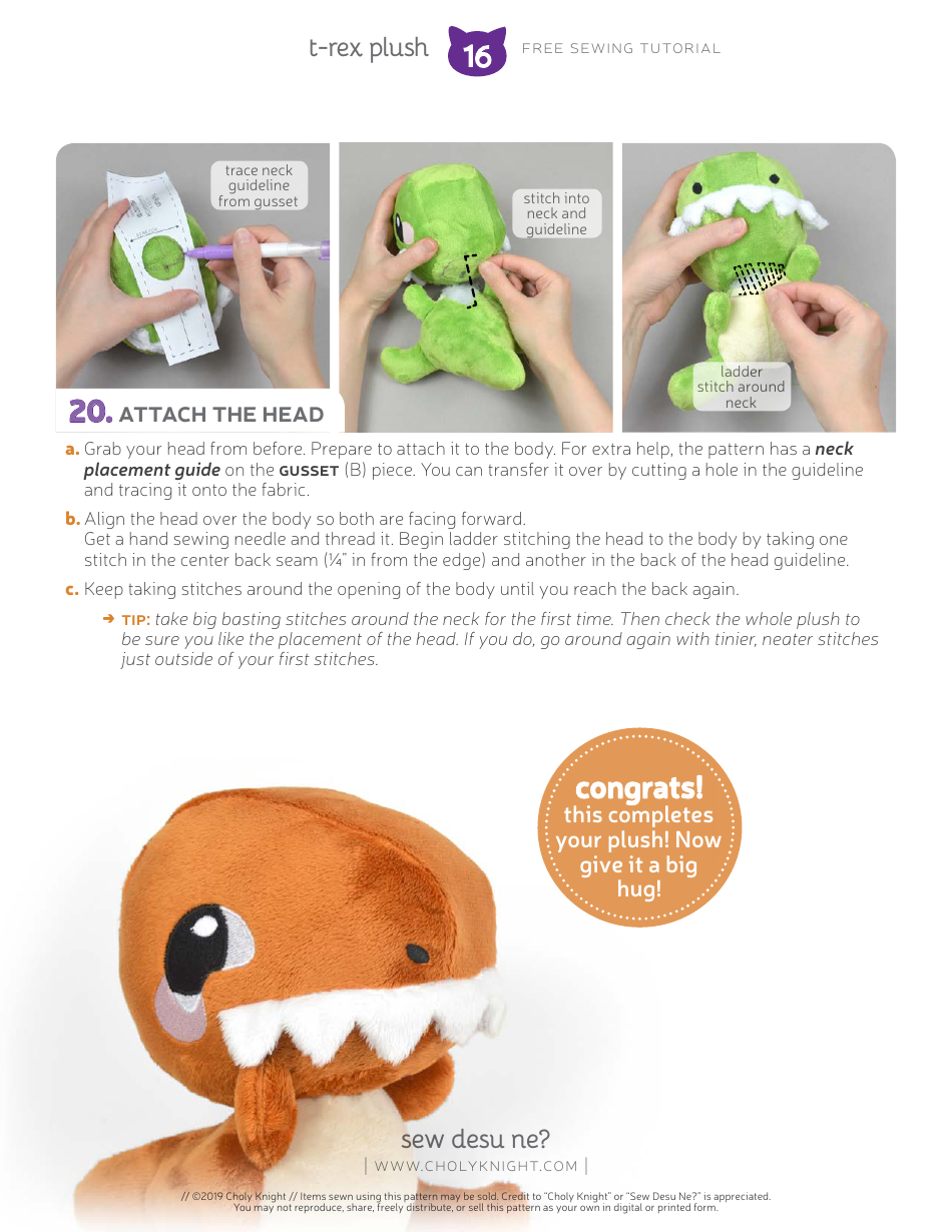 T-Rex Plush Templates - Choly Knight, Page 16