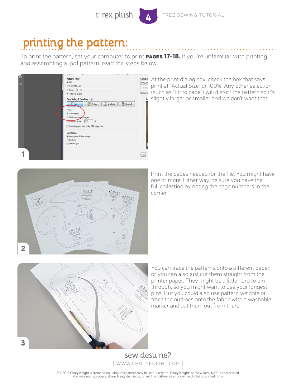T-Rex Plush Templates - Choly Knight, Page 4