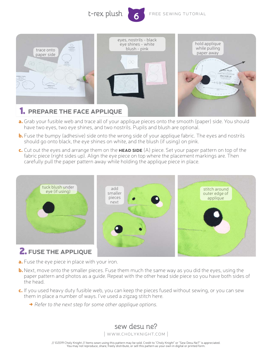T-Rex Plush Templates - Choly Knight, Page 6