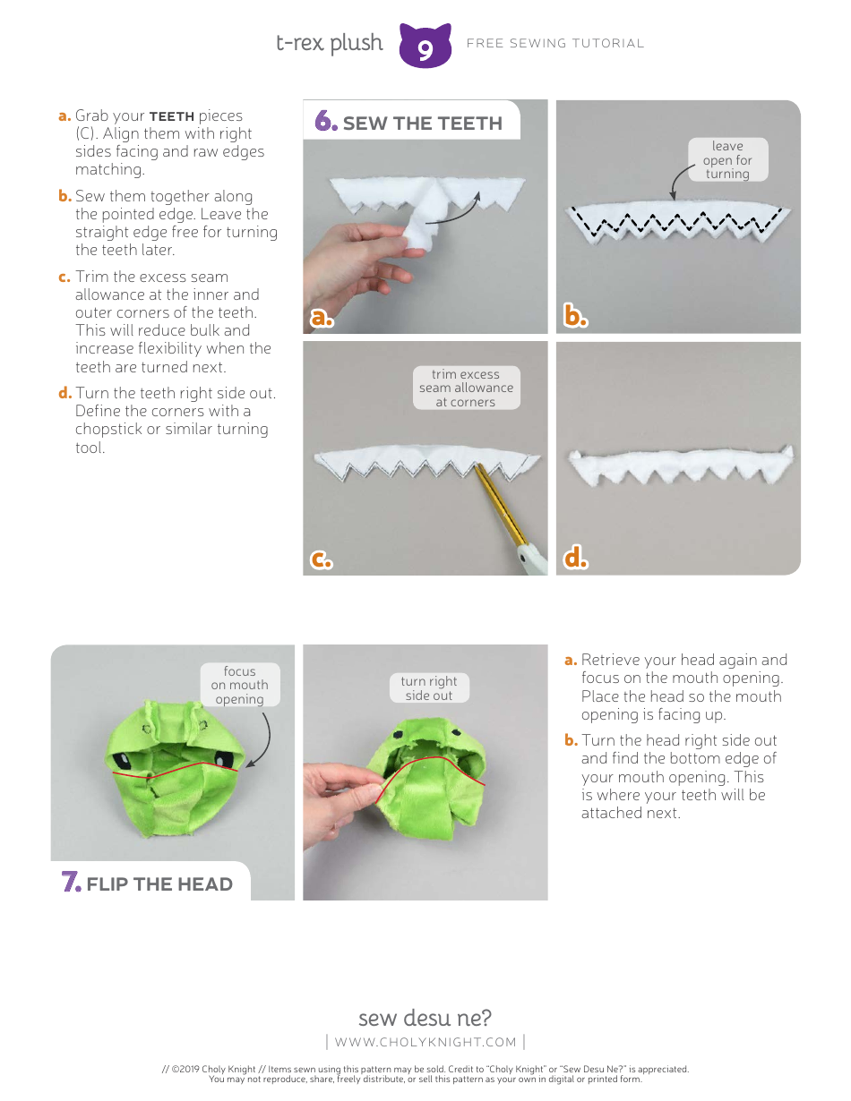 T-Rex Plush Templates - Choly Knight, Page 9
