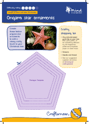 Document preview: Origami Star Ornament Templates