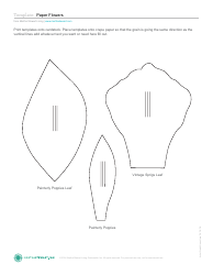 Document preview: Paper Flower Templates - Martha Stewart Living Omnimedia