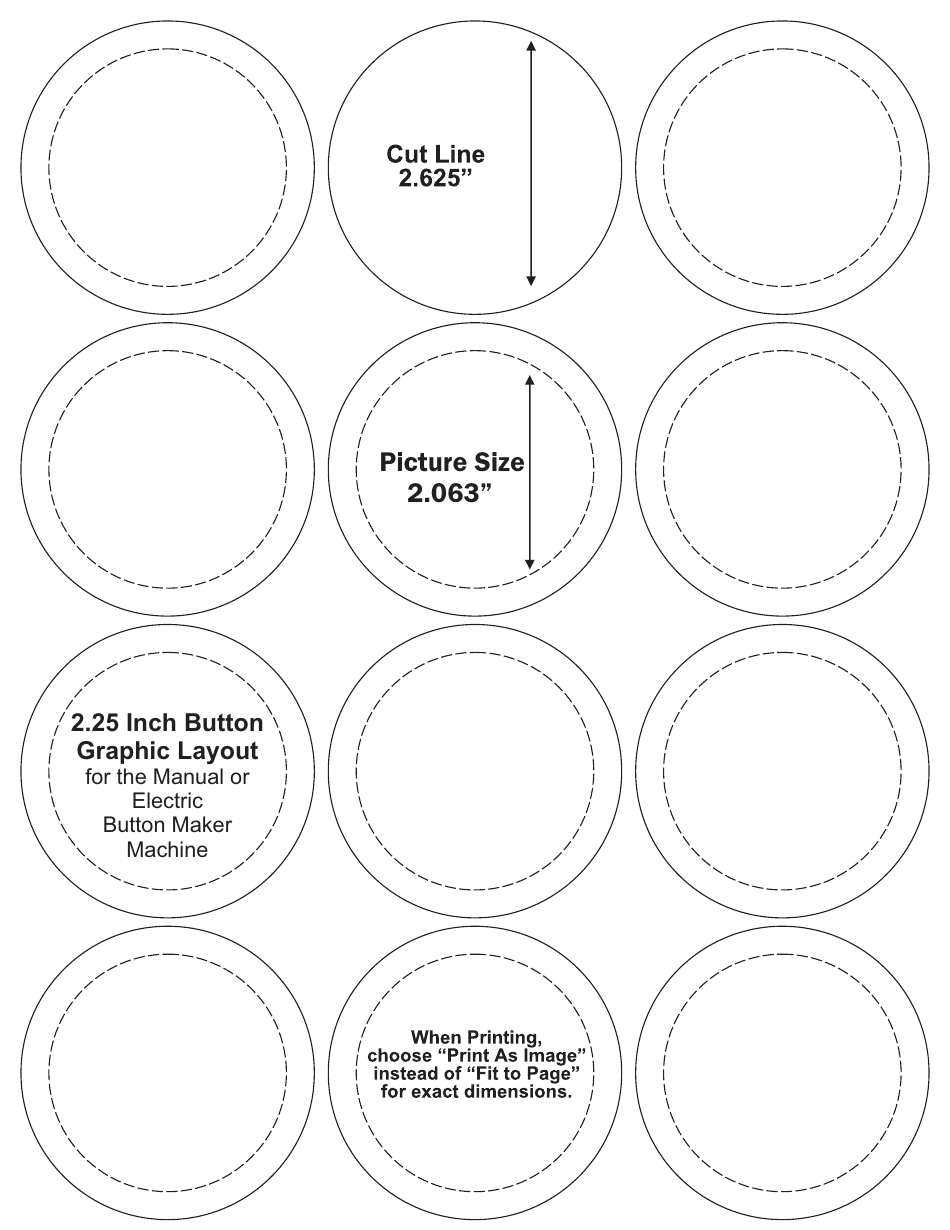 2.25 Inch Button Graphic Layout, Page 1