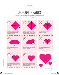 Document preview: Pink Origami Paper Heart