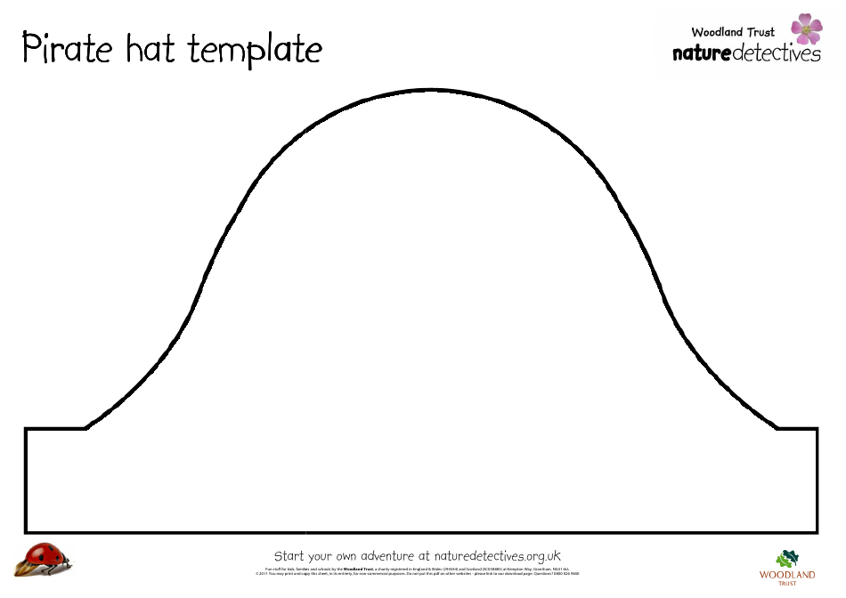 Paper Pirate Hat Template Woodland Trust Download Printable PDF