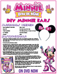 Document preview: Diy Minnie Ears Headband Template - Disney