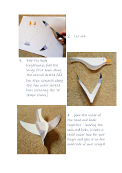 Flapping Seagull Finger Puppet Template, Page 2