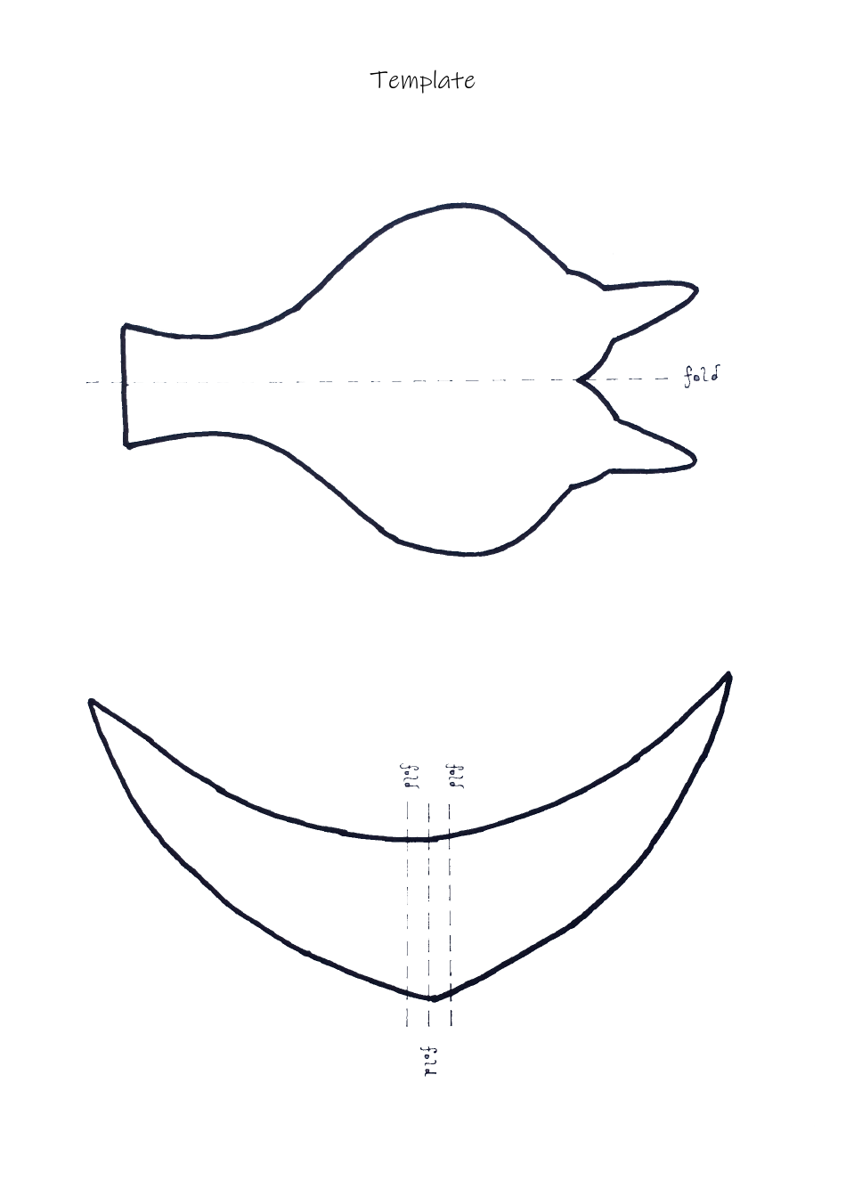 Flapping Seagull Finger Puppet Template, Page 4