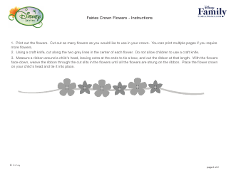 Fairies Crown Flower Templates - Disney, Page 2