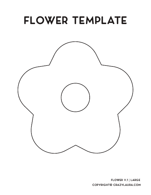 Flower Template - Five Petals
