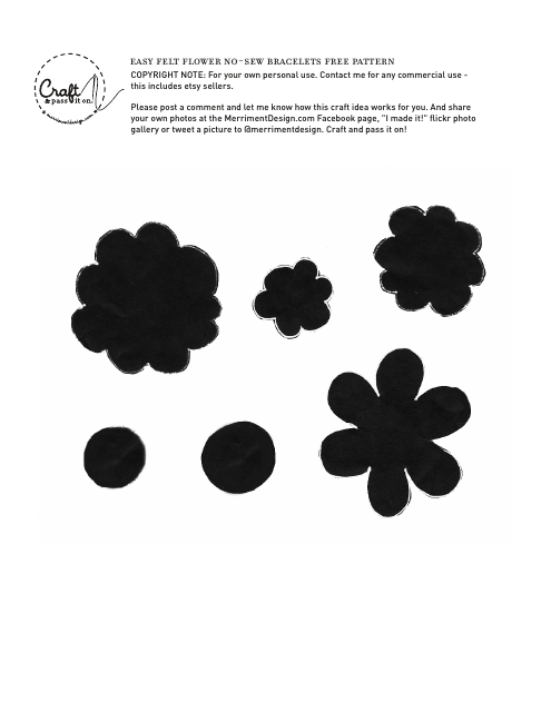 Felt Flower Pattern Templates - Craft and Pass It on