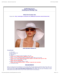 Document preview: Wide-Brim Summer Hat Knitting/Sewing Pattern