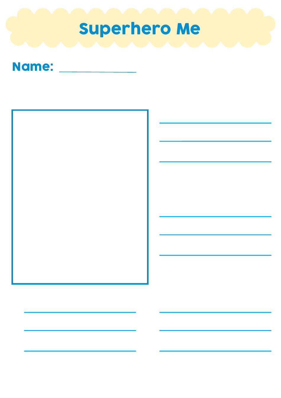 Superhero Me Comic Book Template, Page 4