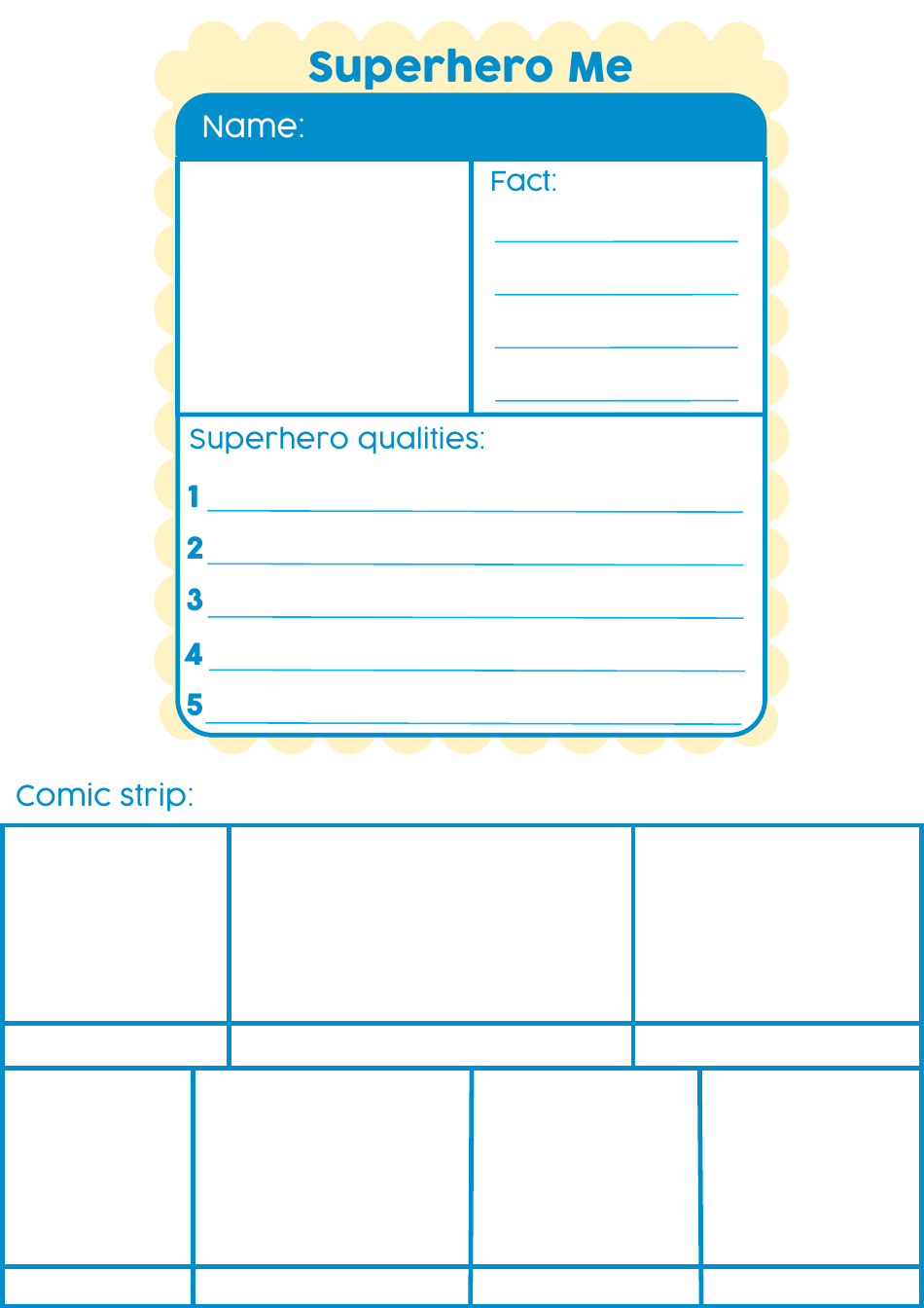 Superhero Me Comic Book Template, Page 5