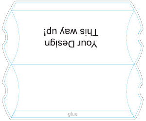 Document preview: Pillow Box Template - Blue