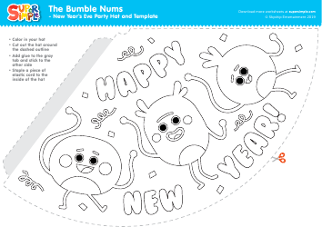Document preview: The Bumble Nums Party Hat Template - Skyship Entertainment