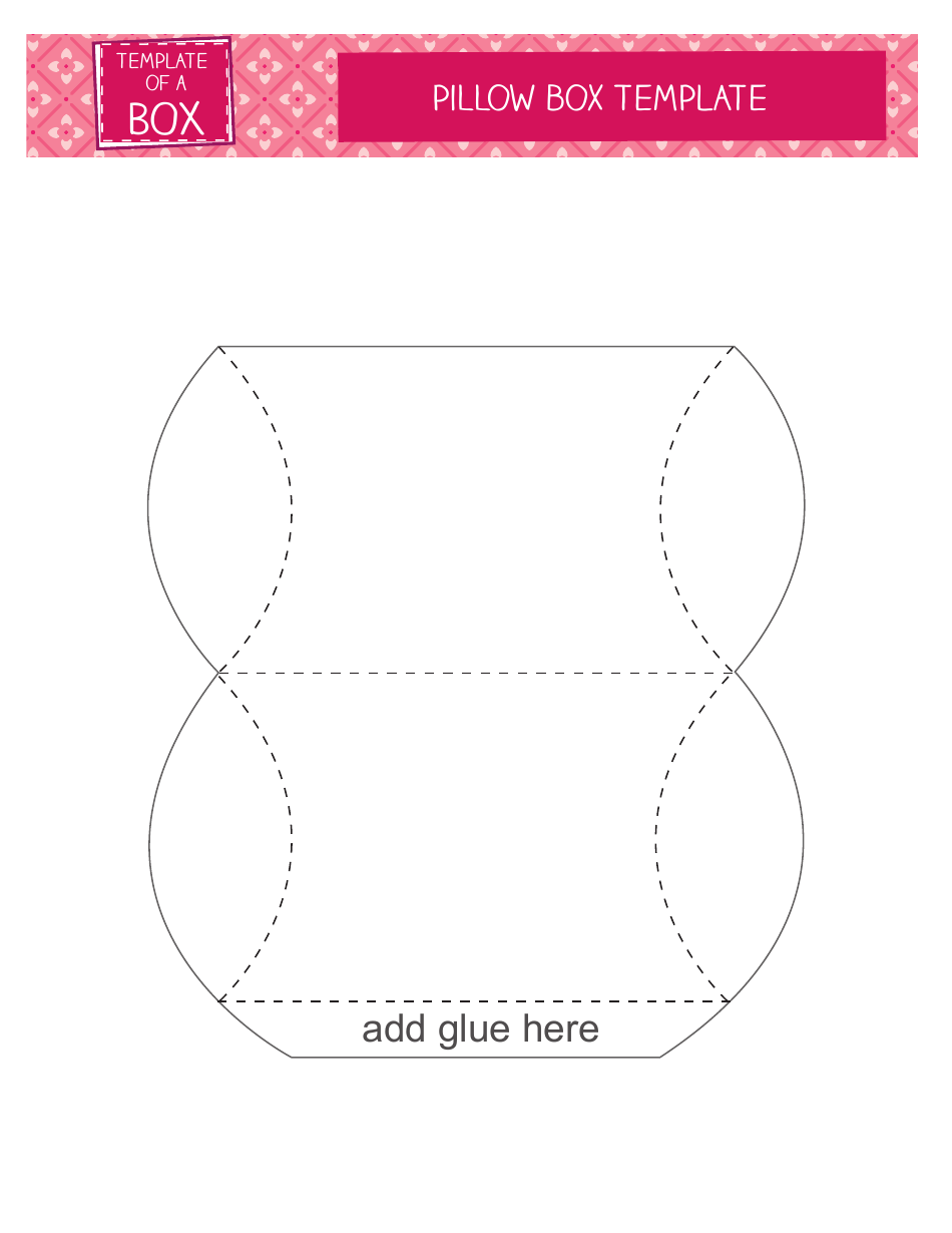 Pillow Box Templates Pink Download Printable PDF Templateroller