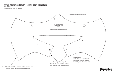Uruk-Hai Swordsman Helm Foam Template Download Printable PDF ...