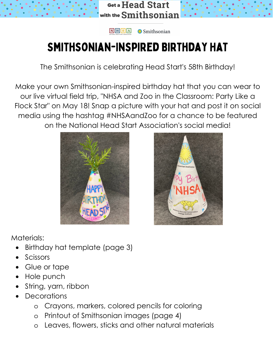 Birthday Hat Templates the Smithsonian - Birthday Hat Templates The Smithsonian Print Big 