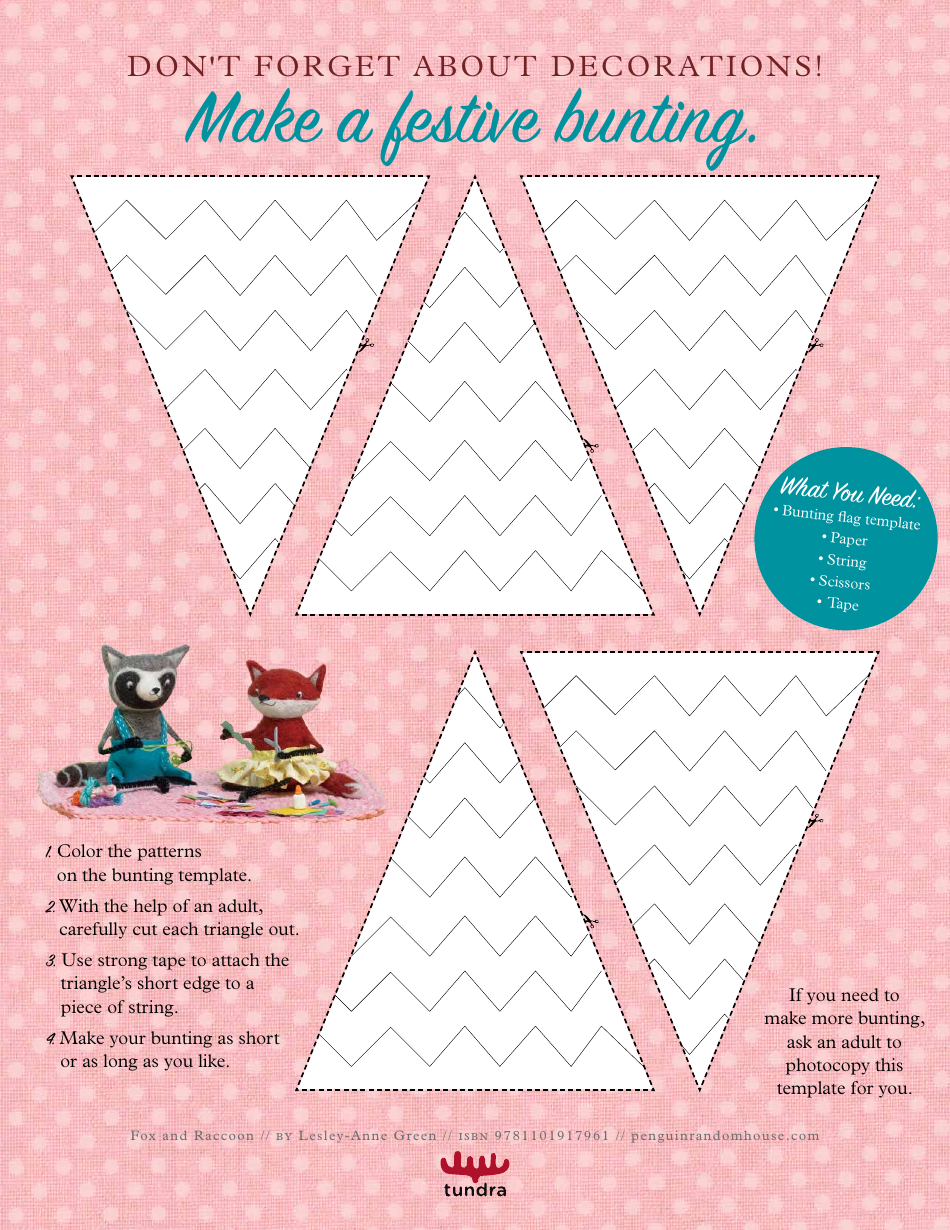 Fox and Racoons Birthday Party Template Kit, Page 5