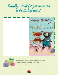Fox and Racoon&#039;s Birthday Party Template Kit, Page 6