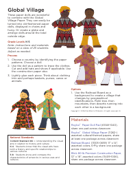 Document preview: Global Village Paper Doll Templates - Dick Blick Art Materials