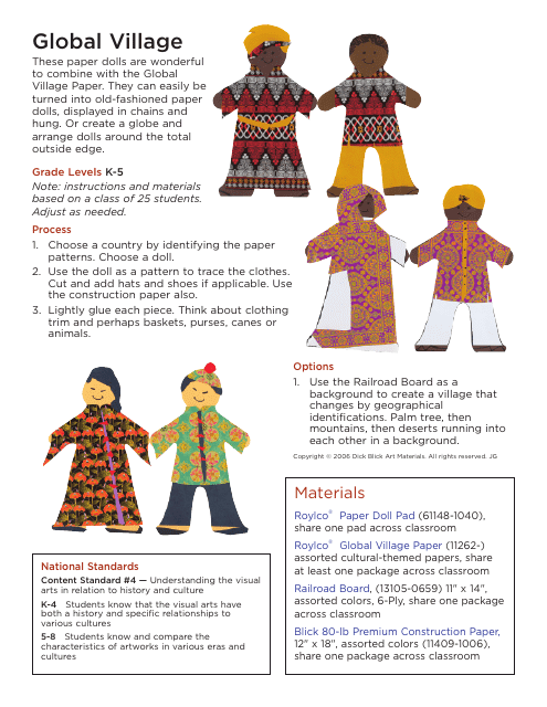 Global Village Paper Doll Templates example preview