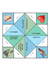 Positive Affirmation Fortune Teller Template, Page 3