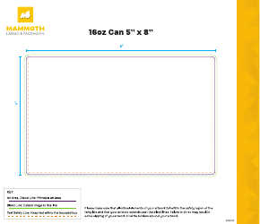 Document preview: 5' X 8' 16oz Can Template