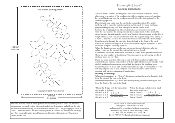 Two Flowers Embroidery Pattern Template - Form-A-lines, Page 2