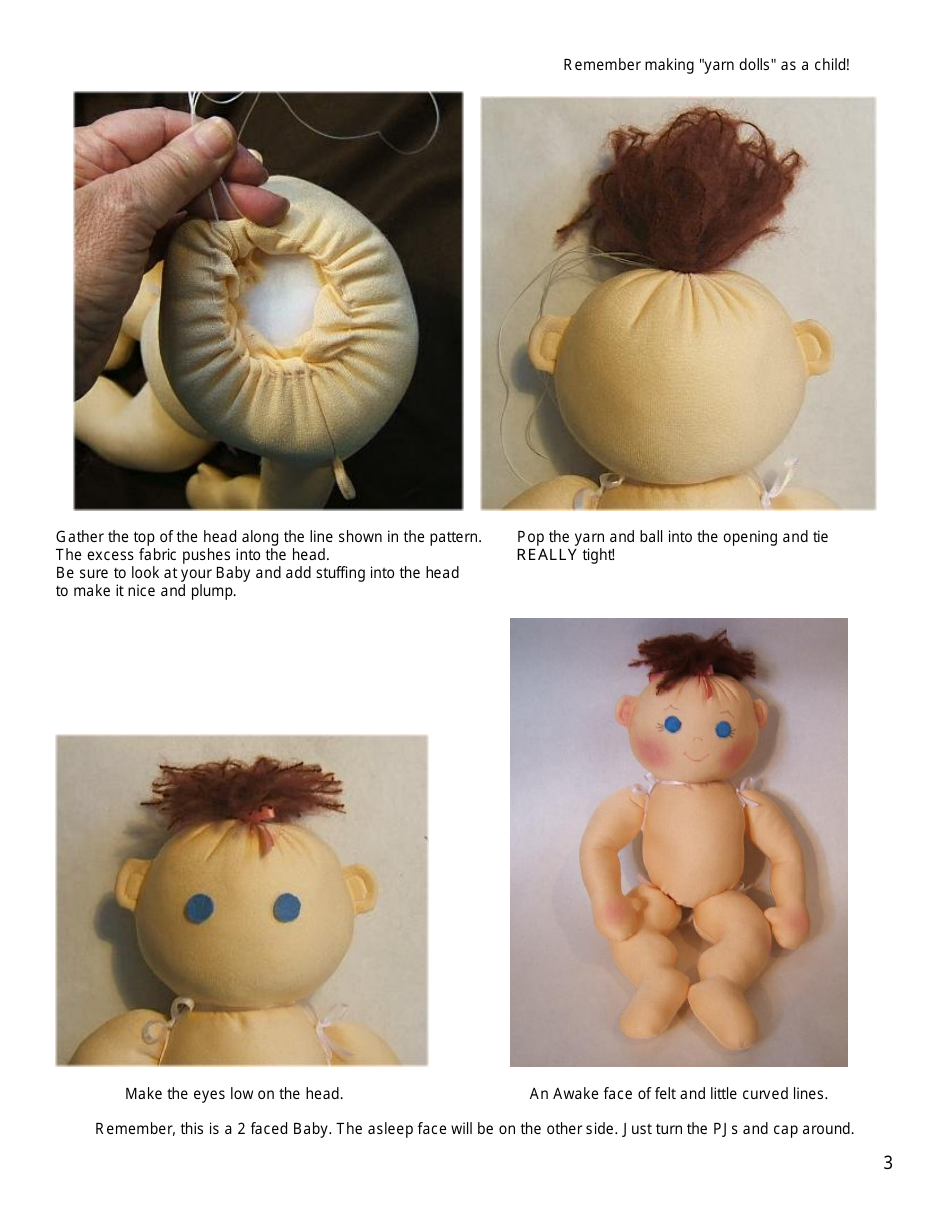 Baby Doll Sewing Templates - Judis Dolls, Page 3