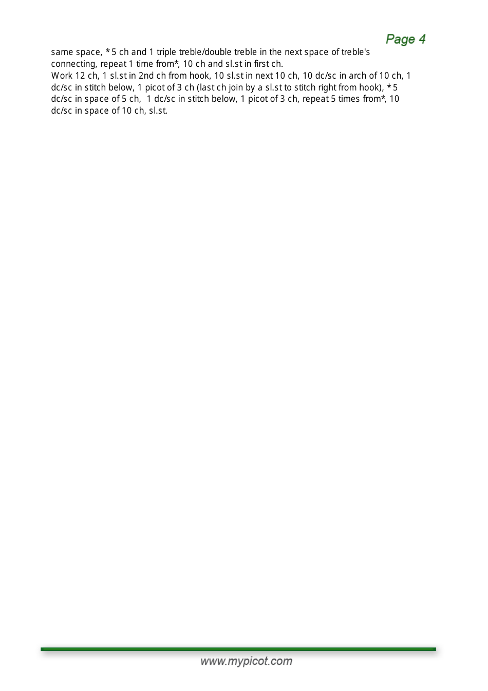 Flower Bouquet Crochet Stitch Pattern, Page 4